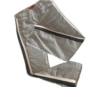 Vintage Gingham Pants Pin Stripe Plaid Trousers Size 9